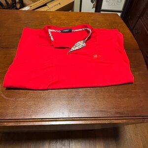 Burberry Women’s Polo Shirt Red Medium